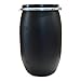 kanister-vertrieb® 120 Liter Regentonne Futterfass Trester Silage Lagerfass Spannfass Deckelfass schwarz