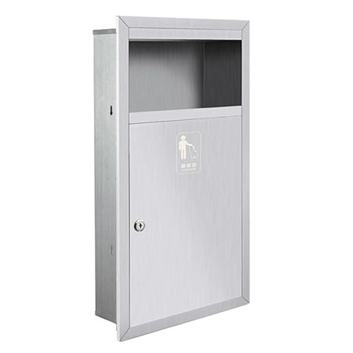 Poubelles commerciales en acier inoxydable pour intégration murale