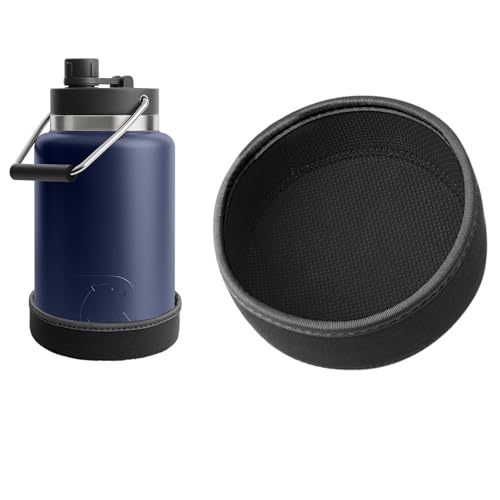 SUNMON Boot for RTIC Water Bottles Half Gallon - Shock-Absorbing Base Cover, Non-Slip Bottom Protector with Quiet Design (BPA-Free, Black)