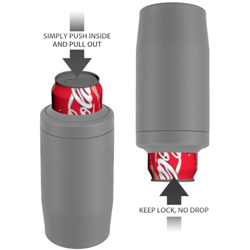 Image of Morefeel 4-in-1 Insulated Can Cooler for 12 oz Cans & Bottles | 304 Stainless Steel Can Holder Fits 12 Oz Slim Cans, Standard Cans, Beer Bottles & Works as A Open Cup; Dishwasher Safe