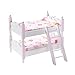 MNJR Puppenhaus Bett Holz 1:12 Miniatur Bett, Puppe Etagenbett mit Leiter, Puppen Etagenbett Holz für Jungen Mädchen Geschenk