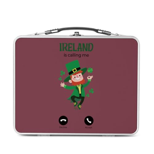 Fabulous Ireland Is Calling Me Leprechaun Clover Myth - Scatola da gustare in alluminio, ciotola rigida, stile retrò, stampata in Francia