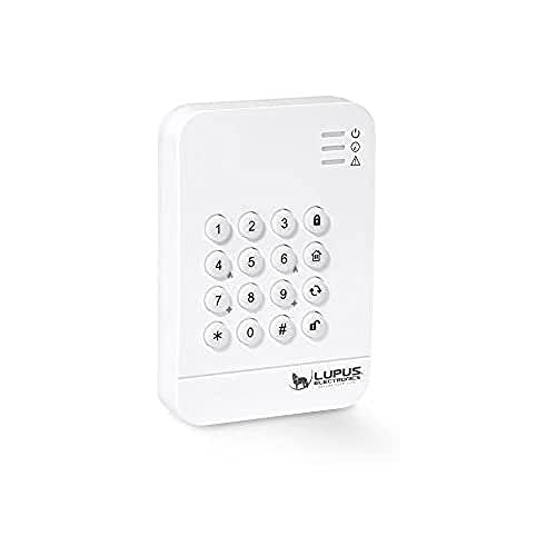 LUPUSEC 12106 Keypad V2 für die XT Smarthome Alarmanlagen, PIN-Abfrage, Benutzeranzeige der Zentrale, Zugangskontrolle, kompatibel mit XT2 Plus und XT3, Weiß