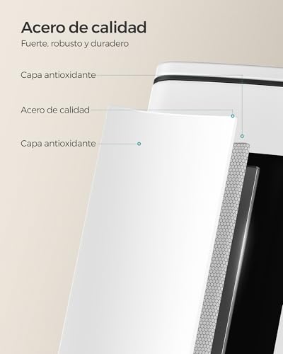 Cubo de basura de acero con pedal y sistema de cierre silencioso 5