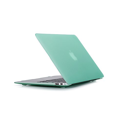 Ruban Case Compatible With Macbook Air 13 Inch (Models: A1369 & A1466, Older Version 2010-2017 Release), Slim Snap On Hard Shell Protective Cover,Green #TOP21