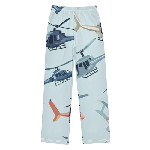 ZZXXB Helicopters Boys Long Pants Soft Trousers Elastic Waist Kids Lounge Bottoms with Pockets S-XL