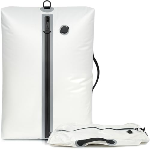 Image of BAGAIL TPU Vacuum Bag for Travel, Reusable Compression Bag with IPX8 Waterproof Zipper, Save Space for Suitcase, Backpack and Carry on (White, Large, No Pump)