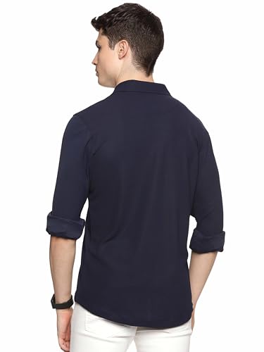 Image of STELLERS Men's Premium Full Sleeve Shirt | Feather Touch Feel| Regular Fit| Odour Resistant| Anti-Static| Wrinkle Free| Quick Dry | Stretchable| Lightweight| Sweat-Proof
