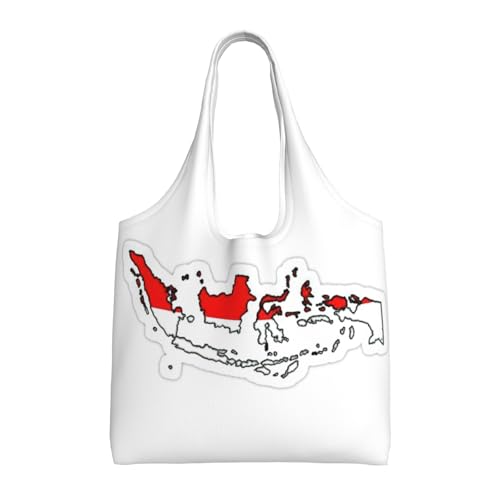 Sac fourre-tout Indonésie en toile noire pour femme 36x32 cm