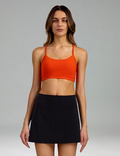 Image of Colorfulkoala Women's Dreamlux Y Back Sports Bra Low Impact Padded Workout Top with Built in Bra A-C Cups