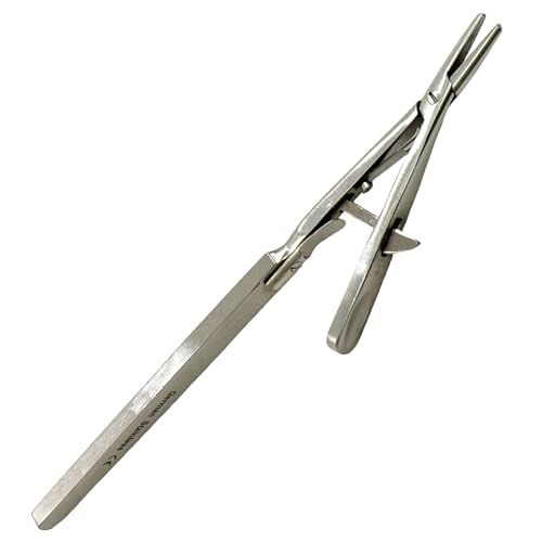 Micro Silcock Needle Holder 7in Cross Serrated with Flat Handles German Stainless Steel Micro Forceps