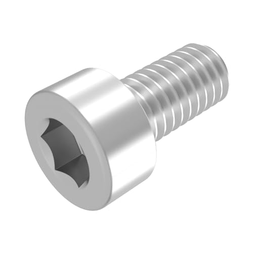 SECCARO Tornillo cilíndrico M3 x 6 mm, acero inoxidable V2A, VA A2, DIN 912/ISO 4762, hexágono interior, rosca completa, 20 unidades