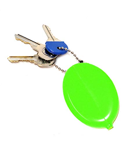 3 Neon Green Oval Coin Purses | Holds Coins Keys & More | Made in USA3