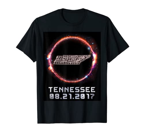T-shirt colorata Total Solar Eclipse Tennessee 2017 Maglietta