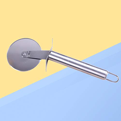 Hemoton Pizza Cutter Roda, Aço Inoxidável Pizza Roda Cortador de Pizza Alças para Pizzas, Cookies, M