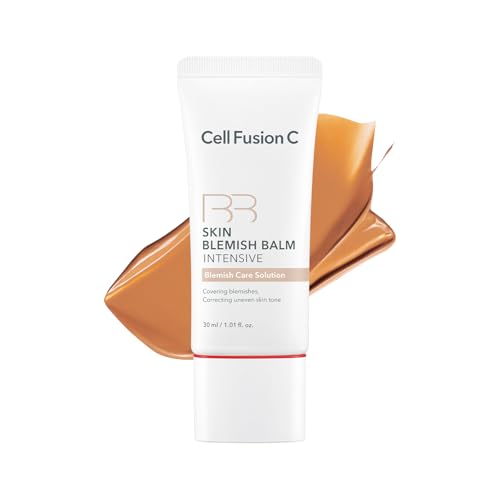Image of Cell Fusion C Skin Blemish Balm No.32 Mocha - Medium-Tan with Warm Undertone, Lightweight BB Cream with Ceramide, Tinted Moisturizer for Sensitive Skin, SPF-Free, Korean Makeup, 1.01 fl.oz.