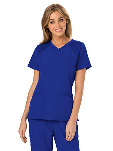 HeartSoul Break On Through Women Scrubs Top V-Neck HS660, XS, Royal HeartSoul Break On Through Women Scrubs Top V-Neck HS660, XS, Royal