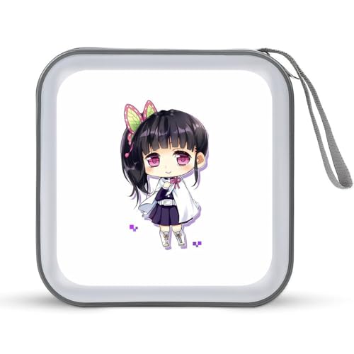 鬼滅の刃 CDケース プラケース DVD収納ケース CD収納ボックス ディスクケース 防水 メディアケース 大容量 40枚収納 小型 持ち運び便利 薄型 ファスナー付 旅行