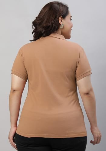 Image of Wear Your Opinion Womens Plus Size Polo Collar Neck T-Shirt Top