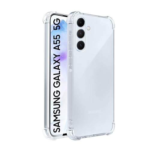 Image of CEDO Samsung Galaxy A55 (5G) Bumper Case | Soft Jel Flexible Thin Full Protection Shock Proof Clear TPU Back Case Cover for Samsung Galaxy A55 (5G) (Transparent)