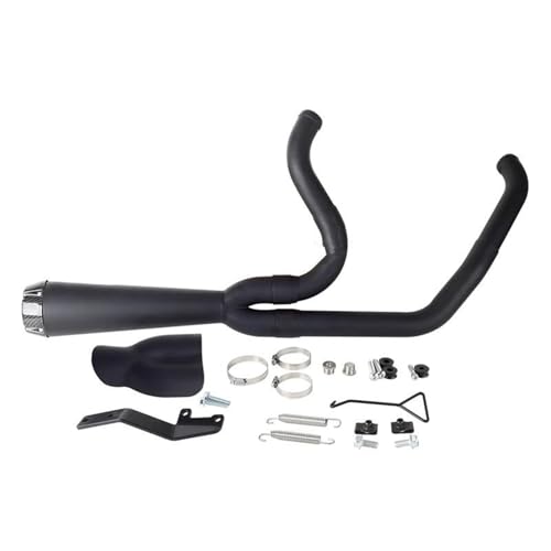 Generisch Schalldämpfereinsätze Motorrad-Komplettsystem-Auspuffschalldämpfer Für Harley Für Softail Low Rider S FXLRS FXLR ST Für Street Bob 2018–2024(Style 2)