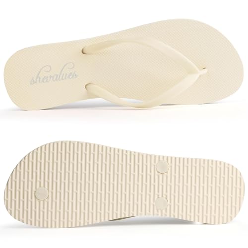 Image of shevalues Slim Basic Flip Flops for Women with Comfortable Yoga Mat