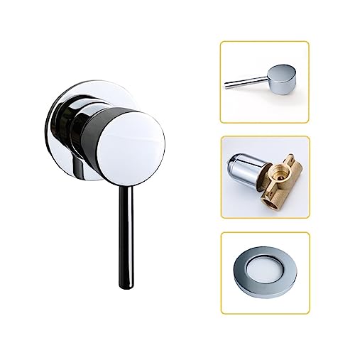 Ensemble de douche à main carrée encastré mitigeur chromé - 2
