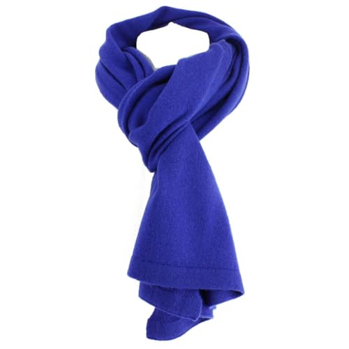 Écharpe QUEENSLAND en pure laine bleu roi, l'élégance italienne pour un hiver chic