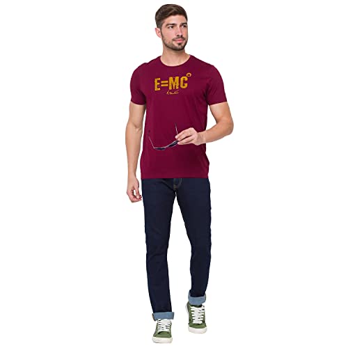 Image of Spykar Men's Printed Slim Fit T-Shirt