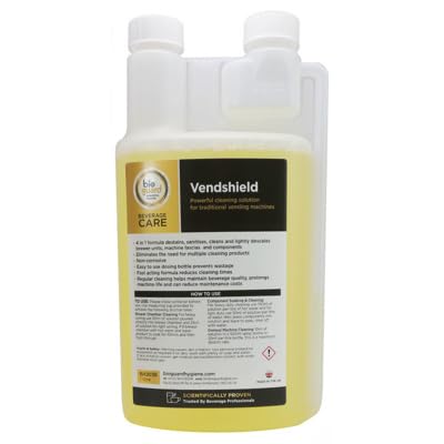 Bioguard Liquido detergente per macchine da caffè, bottiglia dosatrice da 1 litro per distributori automatici di bevande calde