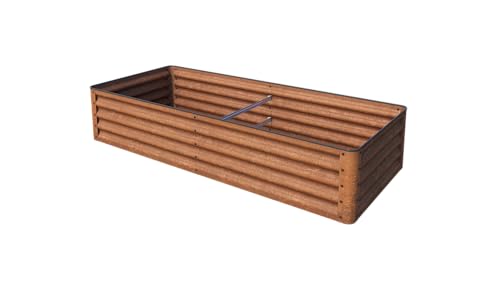 GFP Primeyard Luca Cortenstahl-Hochbeet 180x75x35 cm - stabiles Gartenbeet mit natürlicher Rostoptik & sicherem Kantenschutz, ganzjährig einsetzbar