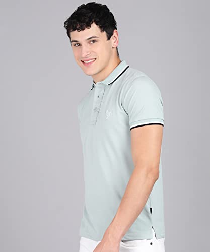 Alan Jones Clothing Men's Solid Slim Fit Polo T-Shirt