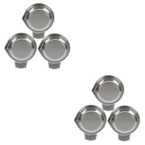 NAMOARLY 2sets Powder Measuring Pans Jewelry Tray Metal Weighing Dish Scale Tray Stackable Weighting for Scales 3pcs*2
