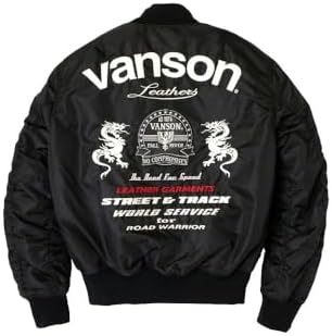 Vanson ブラック ジャケット MA-1 Amazon.co.jp: [バンソン] MA-1ジャケット ブラック/アイボリー L