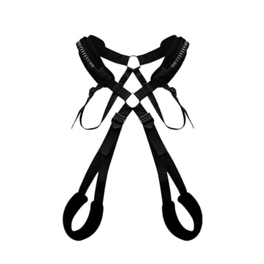 Accessori per altalena nera per feste con cinghie regolabili e morbida imbottitura