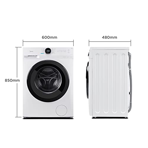 Midea MF200W80B-E wasmachine, 8 kg inhoud, energie-efficiëntieklasse B, HealthGuard-systeem, navulfunctie, 1400 omw/min, Turbo Was, Steam Care, Eco 40-60 - Image 7