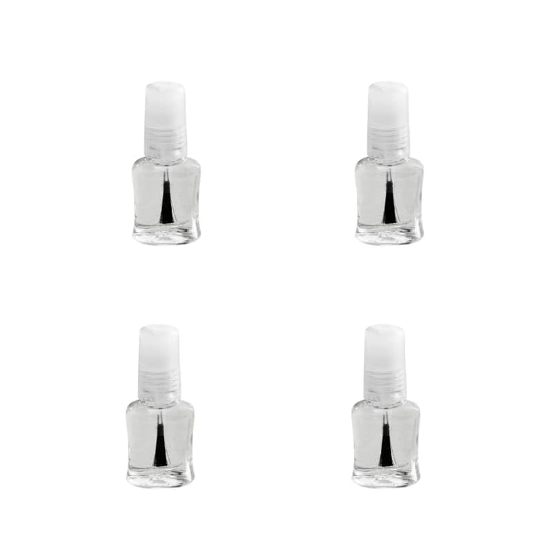 AUTMORAN 4PCS Multifunctional Mirror Nail Polish Bright Oil Quick Drying Waterproof Anti-Oxidation Protect Nails Protect-Oil