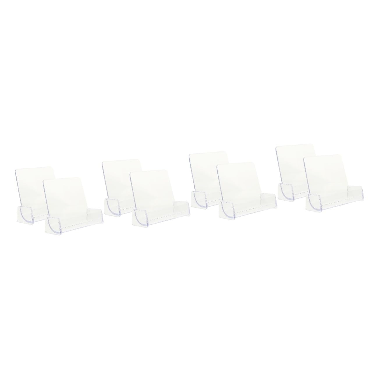 STOBOK 8pcs Transparent Business Card Holder Single-grid Name Card Organizer Storage Case for Office Desk Essential Office Accessory