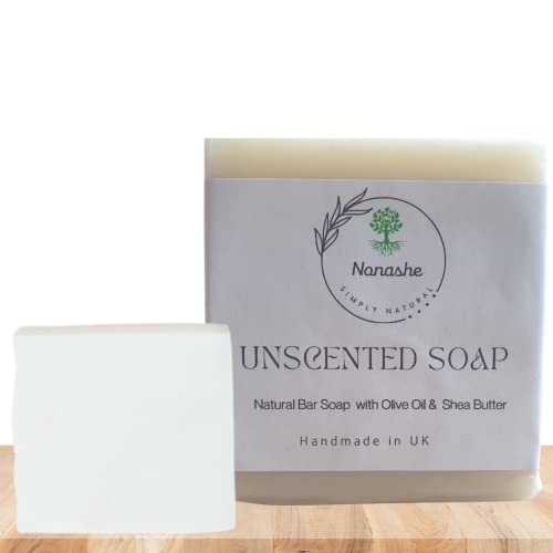 Nonashe Handmade Cleansing Bar Soap With Olive Oil, Shea Butter, for All Types Skin Natural Ingredients