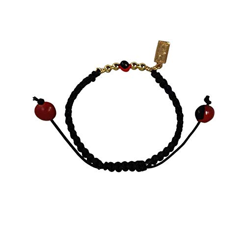 Image of EVELYN BROOKS Macrame Adjustable & Easy to Wear UNISEX Bracelet - Gold & Silver Finish- Friensdhip /Love Good Luck Bracelet - w /Meaningful Huayruro Seed Beads - Great Gifts for HIM & for HER