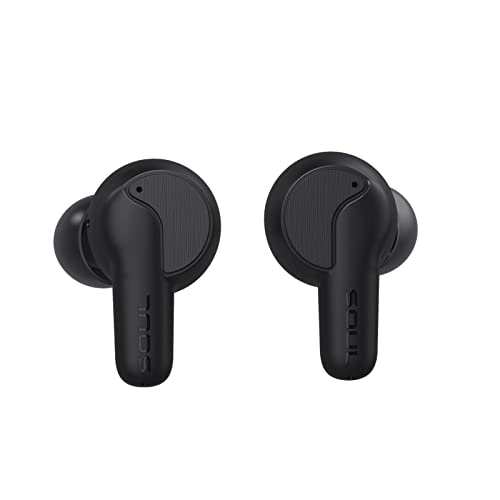 New Soul SYNC ANC – Wireless Earbuds – in Ear Headphones, Active Noise Cancelling, True Wireless, Bluetooth, Water-Resistant (Black)