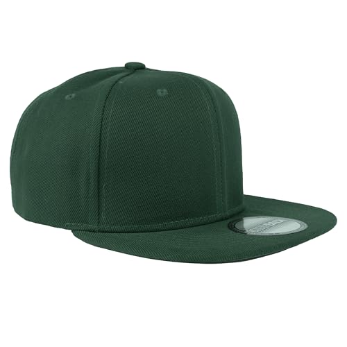 Image of Gelante Snapback Hats for Men - Flat Bill Brim Baseball Cap Hat - Plain Blank Adjustable
