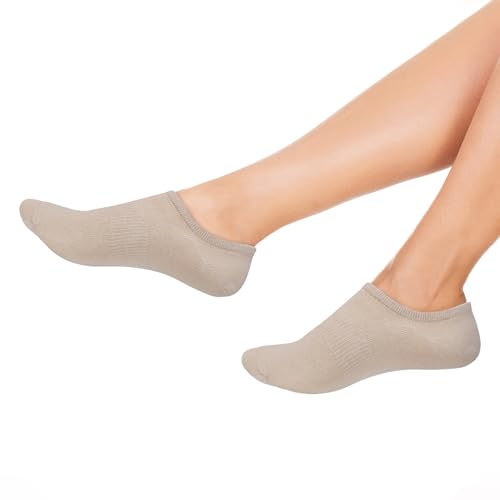 YEJIMONG Women’s No Show Socks 6 Pairs Non Slip Grip Cotton Invisible Low Cut Ankle Socks for Women4
