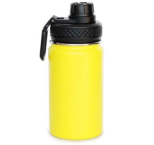 Colorful PoPo 12 oz Kids Stainless Steel Water Bottle, Double Wall Vacuum Insulated