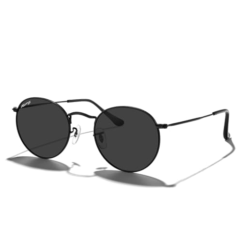 MERRY'S Trendy Round Metal Polarized Sunglasses for Women and Men Retro Classic Vintage Shades S6447