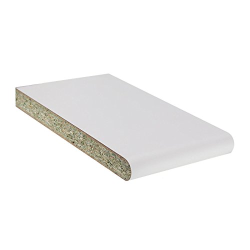 150mm, White Laminated Window Board Moisture-Resistant 23mm Chipboard UPVC Plastic Internal Sill Polyboard Duraboard (2.5m)