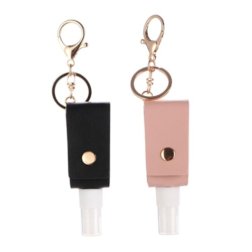 Hand Sanitiser Travel 2 PCS Hand Sanitizer Keychain 30ml Leakproof Hand Sanitizer Holder Portable Hand Sanitiser Gel with Clip Refillable Hand Sanitizer Holder for Toiletry