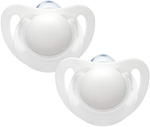NUK Genius Baby Dummies | 6-18 Months | BPA-Free Silicone Soothers | Pink | 2 Count
