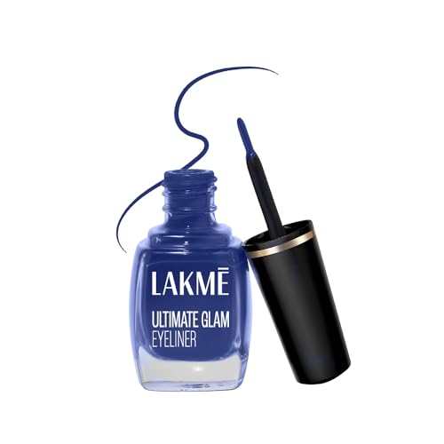 Image of Lakme Ultimate Glam Eye Liner, Semi Matte, Quick drying, Water resistant & Smudgeproof Eye Liner, Blue, 9ml