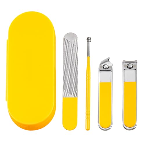 4ピース 角度付きネイルカッター ネイルトリマー ネイルファイル付き ステンレススチール 足指の爪カッター 大人高齢者向け 使いやすい